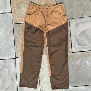 Tan/Brown Nylon Panel Canvas Work Pants